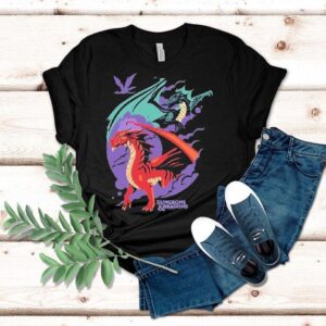 Dungeons Dragons Red And Green Dragons Tshirt