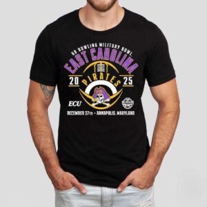 East Carolina Pirates Go Bowling Military Bowl 2025 Annapolis Maryland Shirt