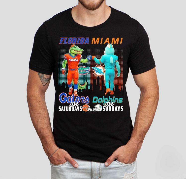 Florida Gators On Saturdays X Miami Dolphins On Sundays Mascot Shirt 4 Florida Gators On Saturdays X Miami Dolphins On Sundays Masco Tshirt