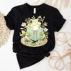 Frog Reading Book Fireflies In December Shirt