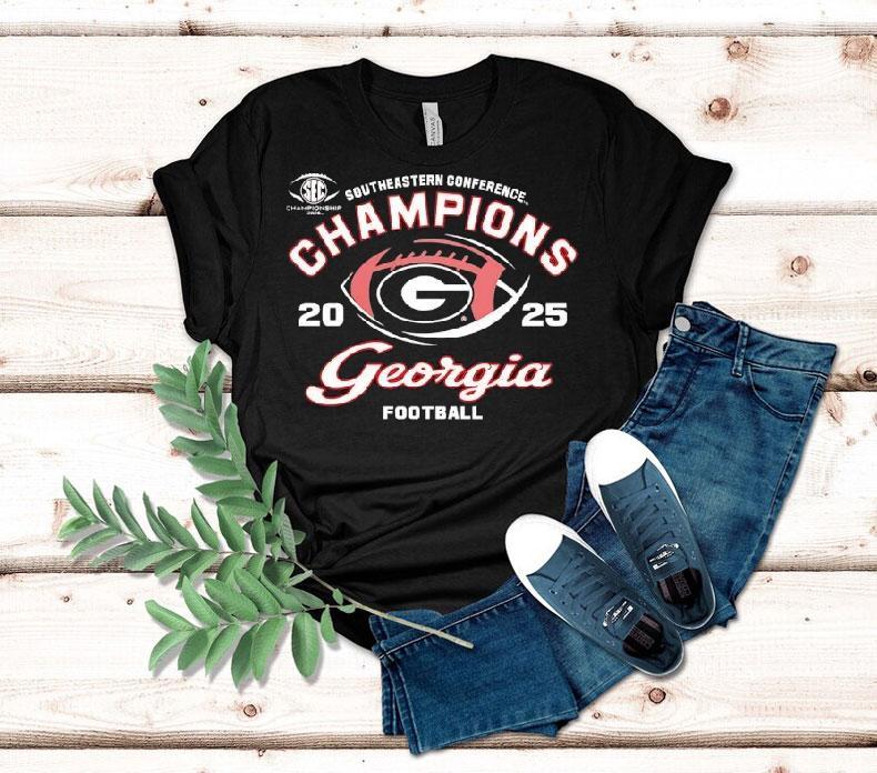 Georgia Bulldogs Football Southeastern Conference Champions 2025 Shirt 4 Georgia Bulldogs Football Southeastern Conference Champions Tshirt