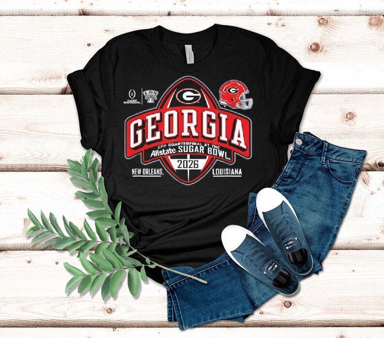 Georgia Bulldogs Sugar Bowl 2025-2026 Cfp Quarterfinal Shirt 4 Georgia Bulldogs Sugar Bowl Cfp Quarterfinal Tshirt