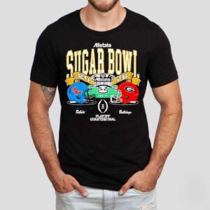 Georgia Bulldogs Vs Ole Miss Rebels 2026 Sugar Bowl Helmet Matchup Shirt