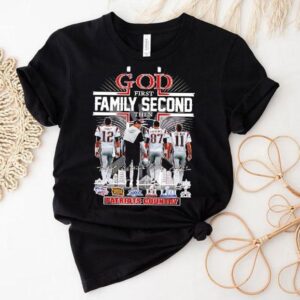 God First Family Second Then Patriots Country Football Signatures Shirt God First Family Second Then Patriots Country Football Signatures Shirt