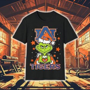 Grinch Auburn Tigers Hand Hear Tshirt