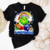 Grinch Holding Football And Helmet Los Angeles Rams Merry Christmas Shirt