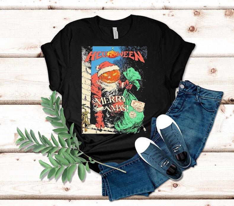 Helloween Merry Xmas Pumpkin Powered Santa Shirt 4 Helloween Merry Xmas Pumpkin Powered Santa Tshirt