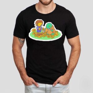 Human And Tonberry Character Graphic Shirt