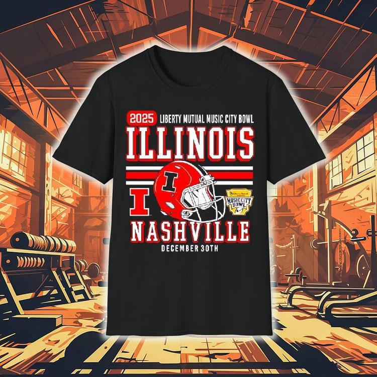 Illinois Football 2025 Liberty Mutual Music City Bowl Dec 30th Shirt 4 Illinois Football Liberty Mutual Music City Bowl Dec Th Tshirt