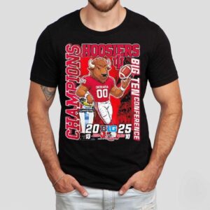 Indiana Hoosiers 2025 Big Ten Conference Champions Mascot Logo Shirt Indiana Hoosiers 2025 Big Ten Conference Champions Mascot Logo Shirt