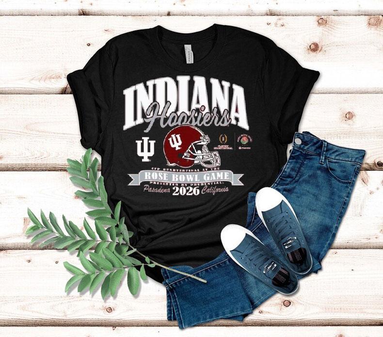 Indiana Hoosiers College Football Playoff 2026 Rose Bowl Shirt 4 Indiana Hoosiers College Football Playoff Rose Bowl Tshirt