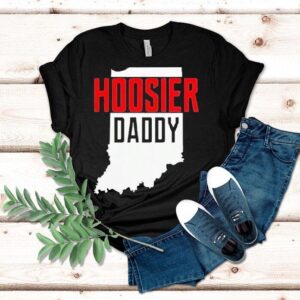 Indiana Hoosiers Hoosier Daddy State Map Shirt Indiana Hoosiers Hoosier Daddy State Map Shirt