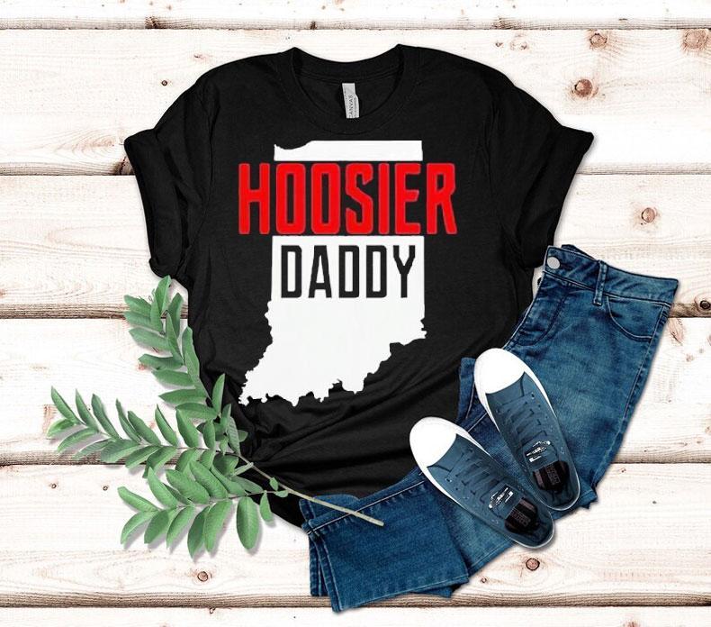 Indiana Hoosiers Hoosier Daddy State Map Shirt 4 Indiana Hoosiers Hoosier Daddy State Map Tshirt