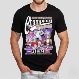 James Madison Dukes Stomp Troy Trojans Sun Belt Conference Football Champions Mascot Trophy Tshirt