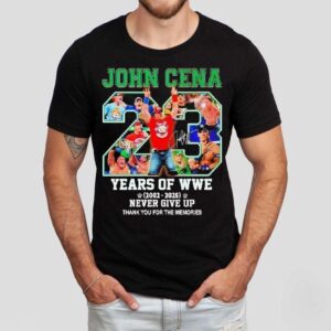 John Cena 23 Years Of Wwe 2002-2025 Thank You John Cena For The Memories Shirt