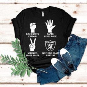 Las Vegas Raiders Nothing Beats Rock Beats Scissors Paper Beats Rock Scissors Beats Paper Shirt