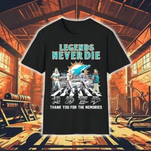 Legends Never Die Miami Dolphins Jim Langer Jake Scott Nick Buoniconti Don Shula Signatures Shirt