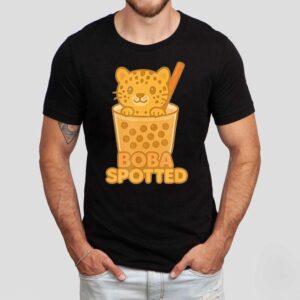 Leopard Spotted Cat Boba Bubble Funny Shirt