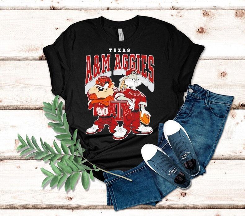 Looney Tunes Bugs Bunny And Taz Texas Am Aggies Football 2024 Shirt 4 Looney Tunes Bugs Bunny And Taz Texas Am Aggies Football Tshirt
