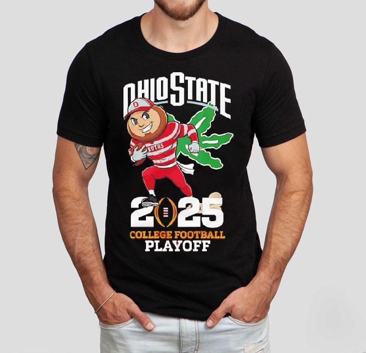 Mascot 2025 College Football Playoff Ohio State Buckeyes Shirt 4 Mascot College Football Playoff Ohio State Buckeyes Tshirt
