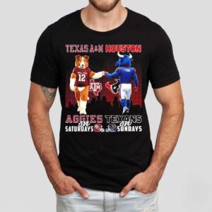 Mascot Of Texas Am Aggies On Saturdays And Houston Texans On Sundays Shirt Mascot Of Texas Am Aggies On Saturdays And Houston Texans On Sundays Shirt