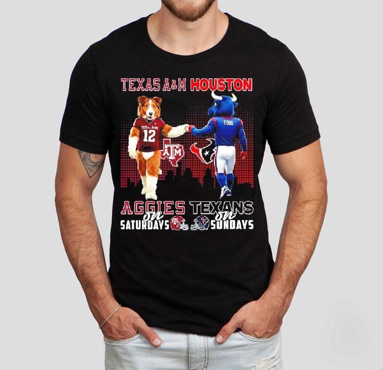 Mascot Of Texas Am Aggies On Saturdays And Houston Texans On Sundays Shirt 4 Mascot Of Texas Am Aggies On Saturdays And Houston Texans On Sundays Tshirt