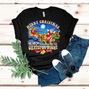 Merry Christmas Sleigh And A Grateful Dead Steal Night Seasons Greetings Shirt