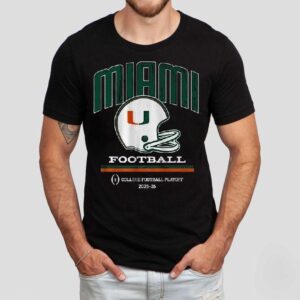Miami Football 2025 Cfp Vintage Helmet Shirt