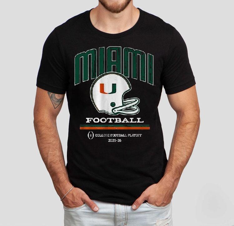 Miami Football 2025 Cfp Vintage Helmet Shirt 4 Miami Football Cfp Vintage Helme Tshirt