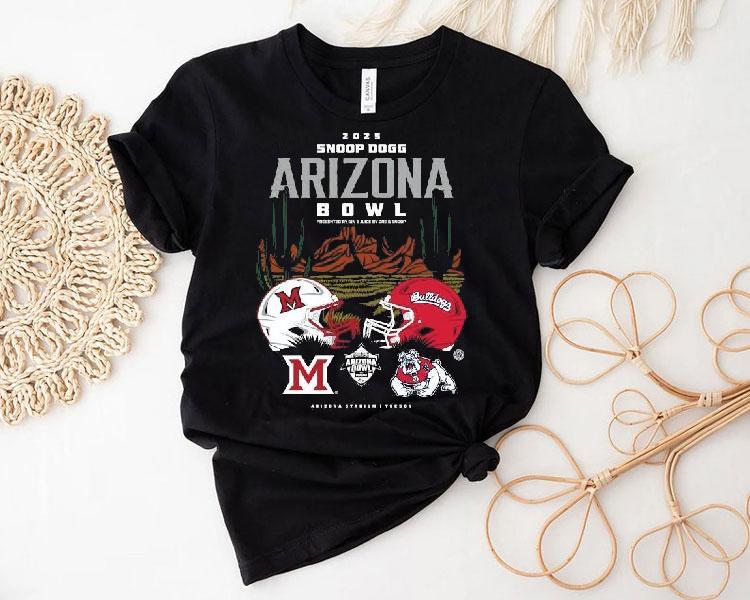 Miami Redhawks Vs Fresno State Bulldogs 2025 Snoop Dogg Arizona Bowl Head To Head Shirt 4 Miami Redhawks Vs Fresno State Bulldogs Snoop Dogg Arizona Bowl Head To Head Tshirt
