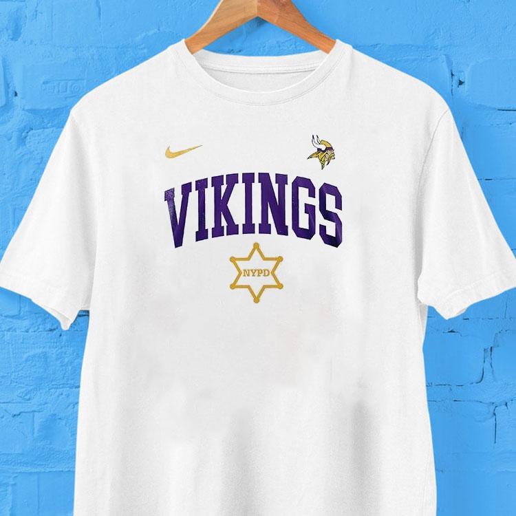 Minnesota Vikings Nypd 180th Anniversary Commitment Honor And Service Logo Shirt 2 Minnesota Vikings Nypd Th Anniversary Commitment Honor And Service Logo Tshirt