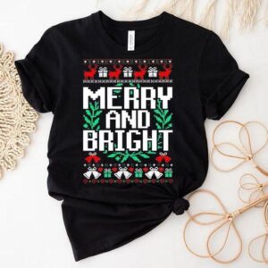 Moody And Uptight Merry And Bright Matching Couple Ugly Christmas Shirt