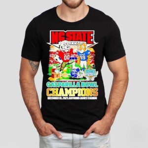 Nc State Wolfpack 2025 Gasparilla Bowl Champions Mascot Shirt