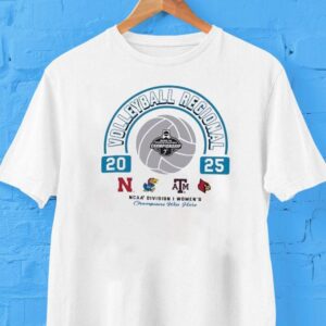 Ncaa Division I Women’s Volleyball Regionals 2025 Nebraska Kansas Texas Am And Louisville Logo Shirt Ncaa Division I Women’s Volleyball Regionals 2025 Nebraska Kansas Texas Am And Louisville Logo Shirt