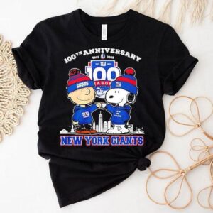 New York Giants 100th Anniversary 1925 2025 Peanuts Characters Shirt New York Giants 100th Anniversary 1925 2025 Peanuts Characters Shirt