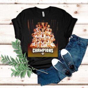 New York Knicks Nba Cup 2025 Champions Photo Shirt