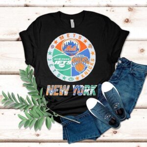 New York Mets New York Jets New York Knicks Mashup Logo Shirt New York Mets New York Jets New York Knicks Mashup Logo Shirt