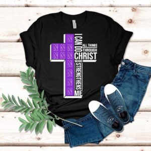 Northwestern Wildcats I Can Do All Things Through Christ Who Strengthen Me Shirt