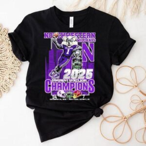 Northwestern Wildcats Vs Central Michigan Chippewas Gameabove Sports Bowl Champions 2025 Mascot Trophy Shirt