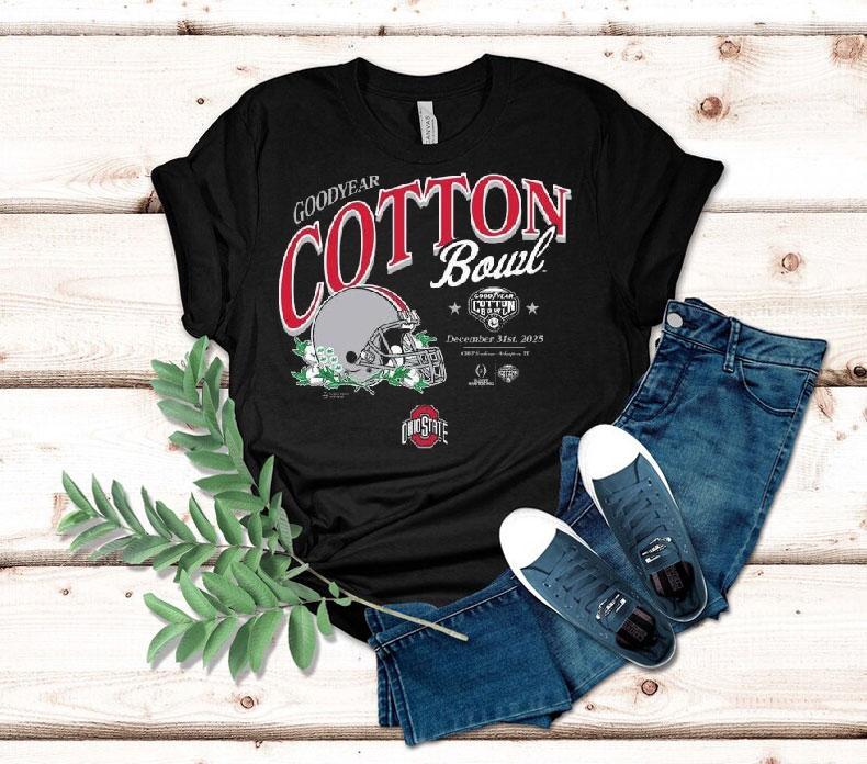 Ohio State Buckeyes 2025 Cotton Bowl Dec 31st 2025 Helmet Shirt 4 Ohio State Buckeyes Cotton Bowl Dec St Helme Tshirt
