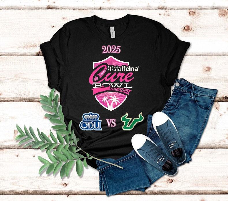 Old Dominion Vs South Florida Bulls Football Staffdna Cure Bowl Orlando 2025 Shirt 4 Old Dominion Vs South Florida Bulls Football Staffdna Cure Bowl Orlando Tshirt