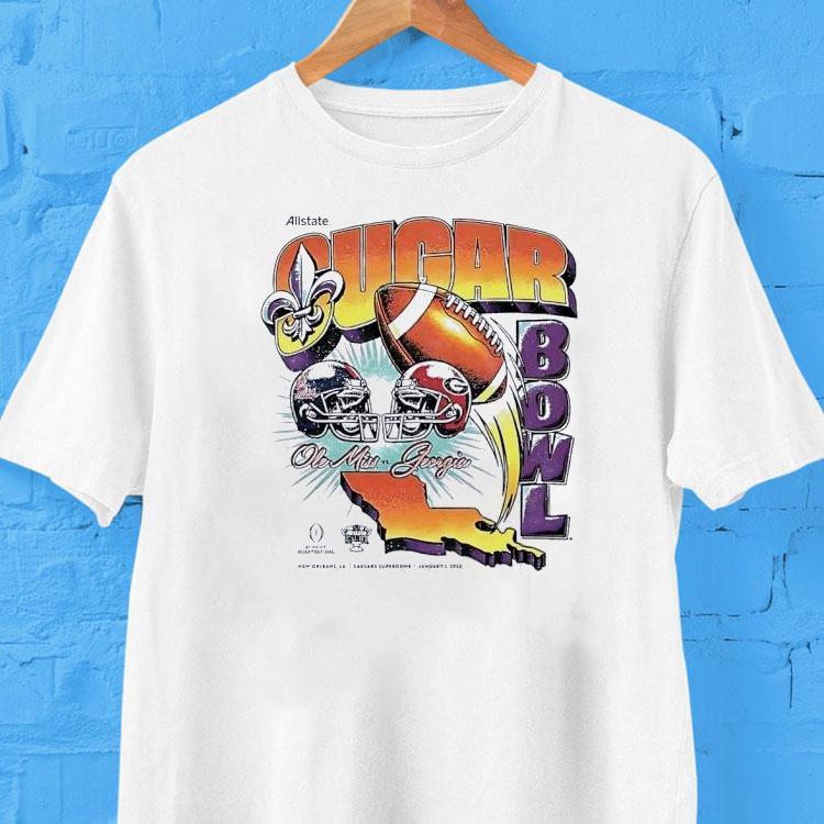 Ole Miss Rebels Vs. Georgia Bulldogs Allstate Sugar Bowl 2026 Shirt 2 Ole Miss Rebels Vs Georgia Bulldogs Allstate Sugar Bowl Tshirt