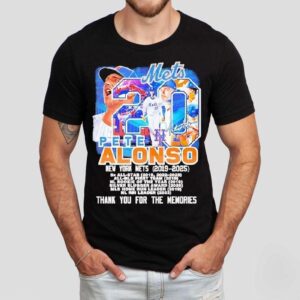 Pete Alonso 20 New York Mets 2019 2025 Thanh You For The Memories Shirt