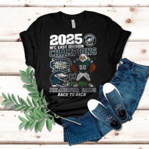 Philadelphia Eagles Back To Back Nfc East Division Champions Mascot Helmet Names Roster Tshirt