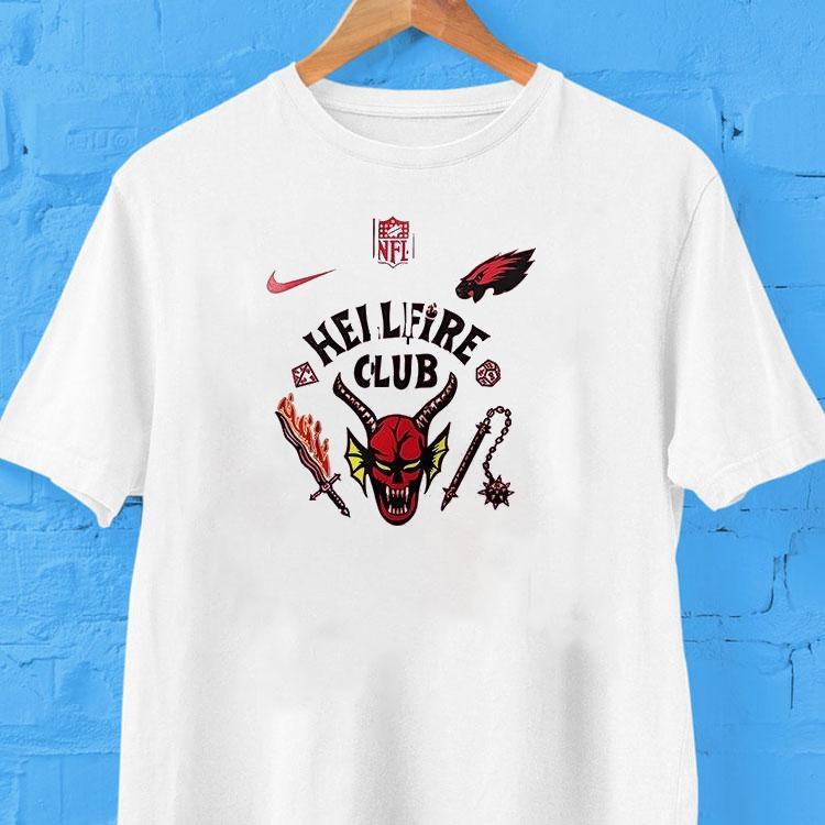Philadelphia Eagles X Stranger Things Hellfire Club Logo Shirt 2 Philadelphia Eagles X Stranger Things Hellfire Club Logo Tshirt