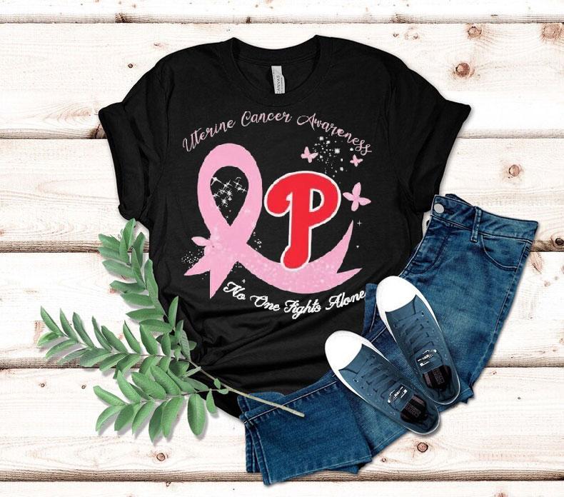Philadelphia Phillies Uterine Cancer Awareness No One Fights Alone Shirt 4 Philadelphia Phillies Uterine Cancer Awareness No One Fights Alone Tshirt