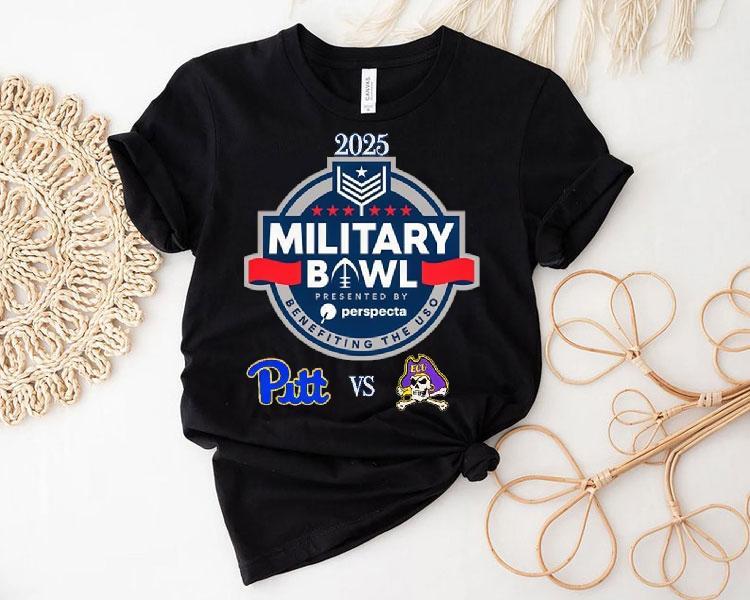 Pittsburgh Panthers Vs East Carolina Pirates Football Military Bowl 2025 Shirt 4 Pittsburgh Panthers Vs East Carolina Pirates Football Military Bowl Tshirt