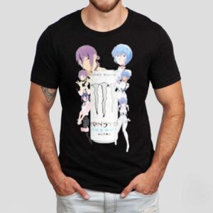 Reze And Ayanami Rei Monster Energy Shirt