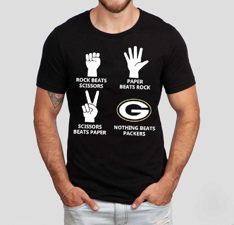 Rock Paper Scissors Nothing Beats The Green Bay Packers Graphic Shirt 4 Rock Paper Scissors Nothing Beats The Green Bay Packers Graphic Tshirt