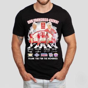 San Francisco 49ers 81th Thank You For The Memories Road Abbey Signatures Shirt
